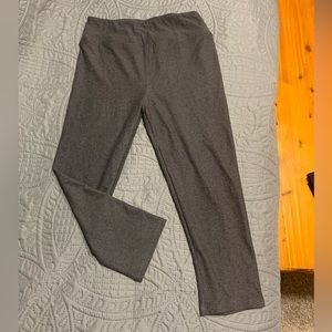Grace & Lace Cropped Leggings Heather Gray Size 8-12